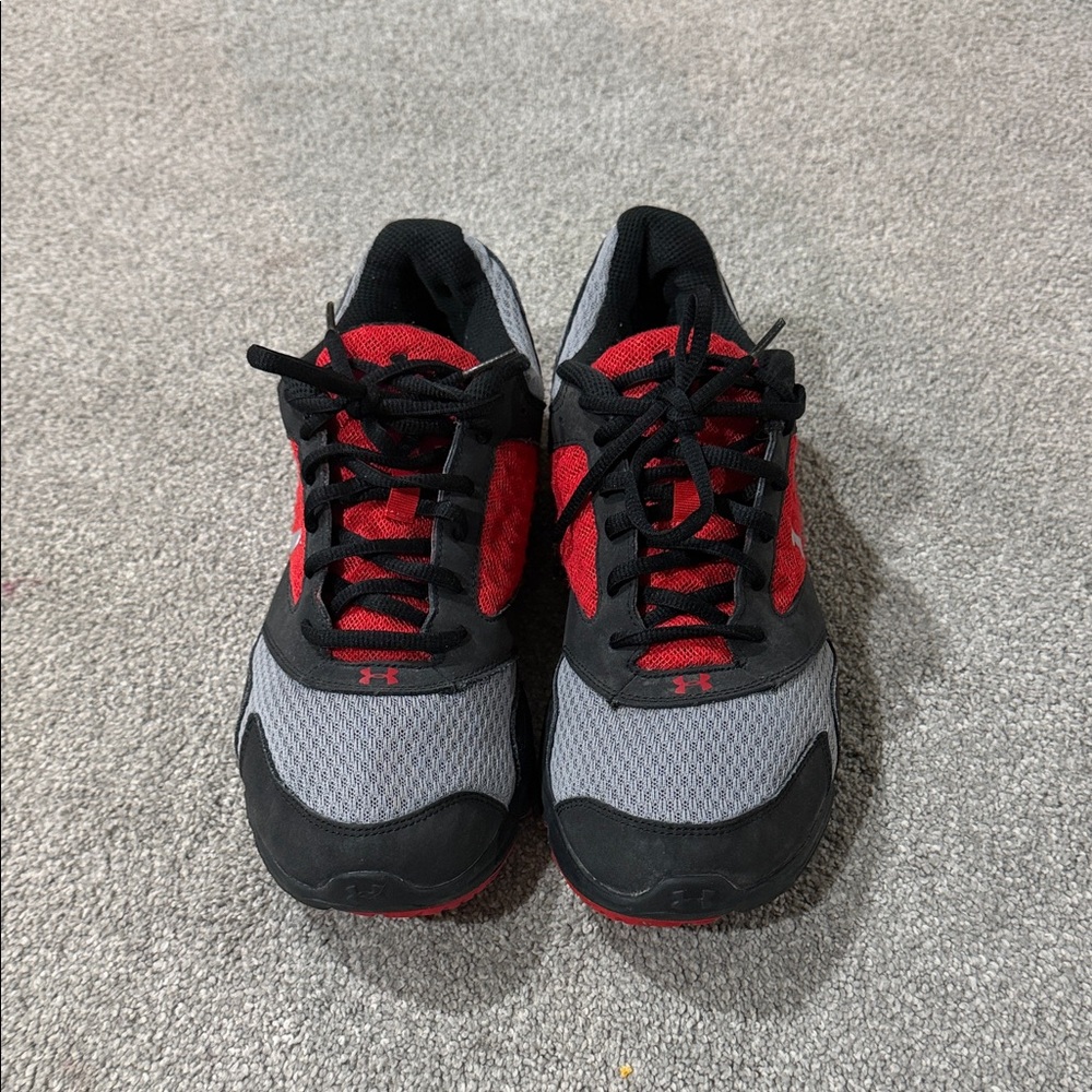 Under Armour Men's Red, Black, and Gray Athletic Shoes - Picture 2 of 6